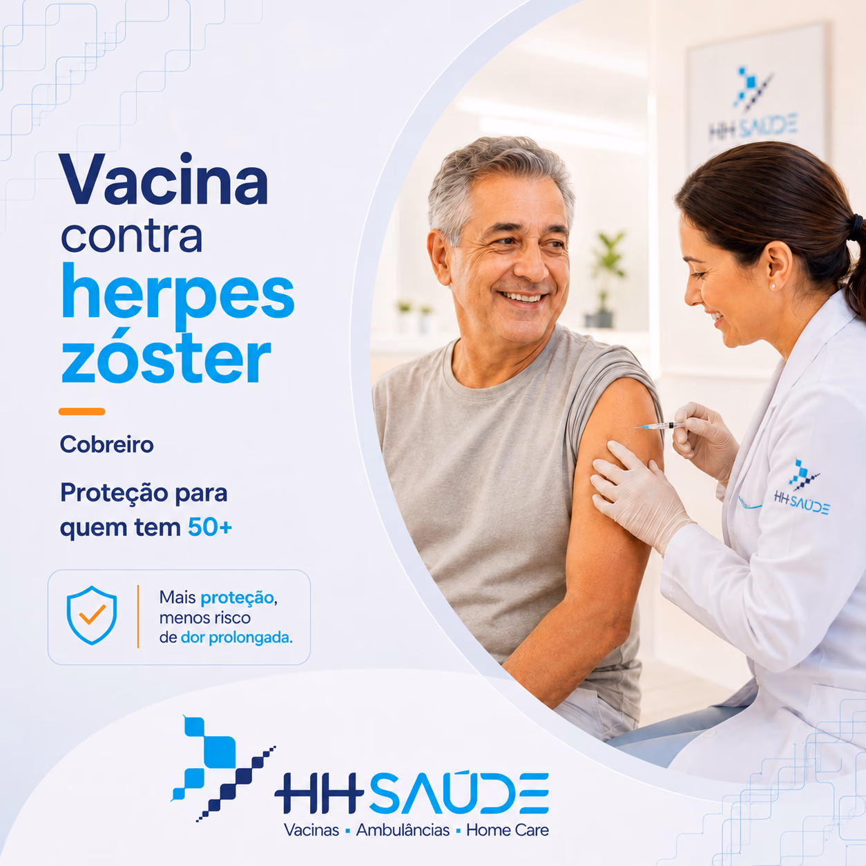 Frasco de vacina preparado para aplicação